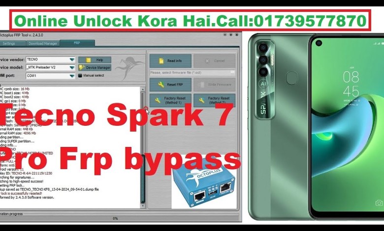 Tecno Spark 7 Pro Frp bypass Octoplus FRP Tool by Tecno Spark 7 Pro Frp bypass Octoplus FRP Tool by