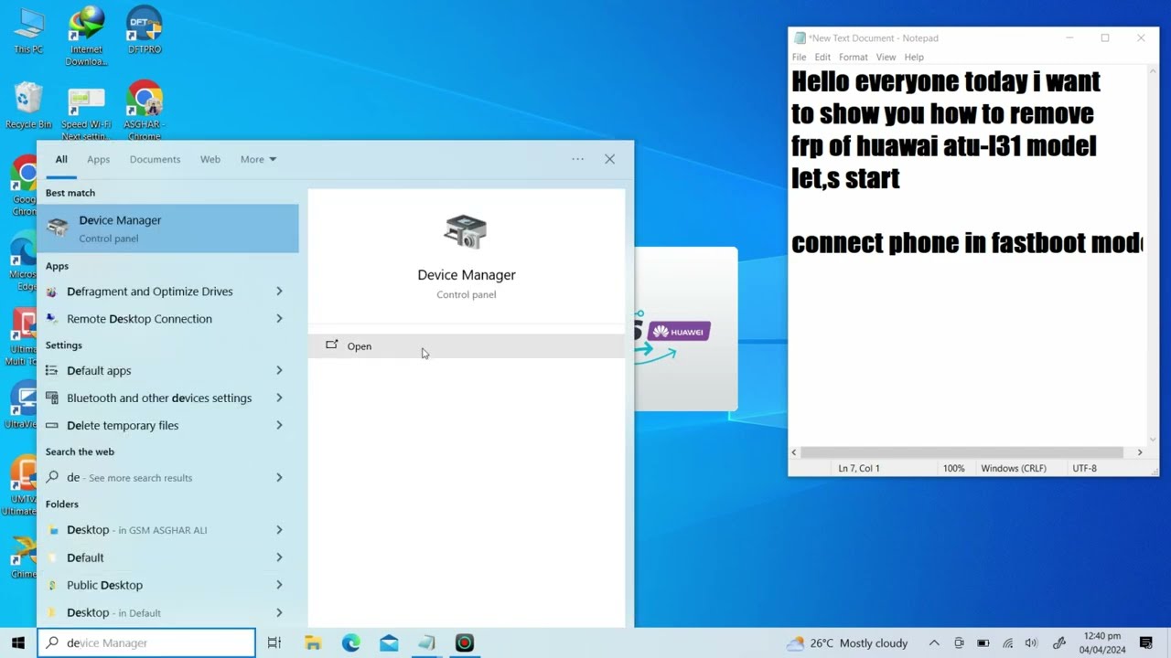 Huawei Y6 Prime ATU-l31 FRP Bypass One Click Fastboot Huawei Y6 Prime ATU-l31 FRP Bypass One Click Fastboot