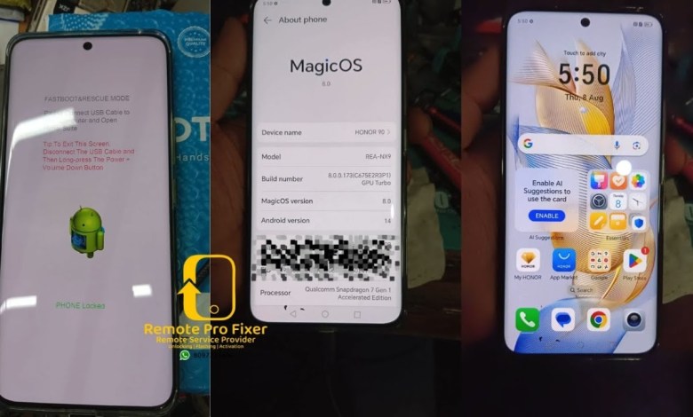 Honor 90 REA-NX9 (REA-N39I) FRP Done 1 Click fastboot Honor 90 REA-NX9 (REA-N39I) FRP Done 1 Click fastboot