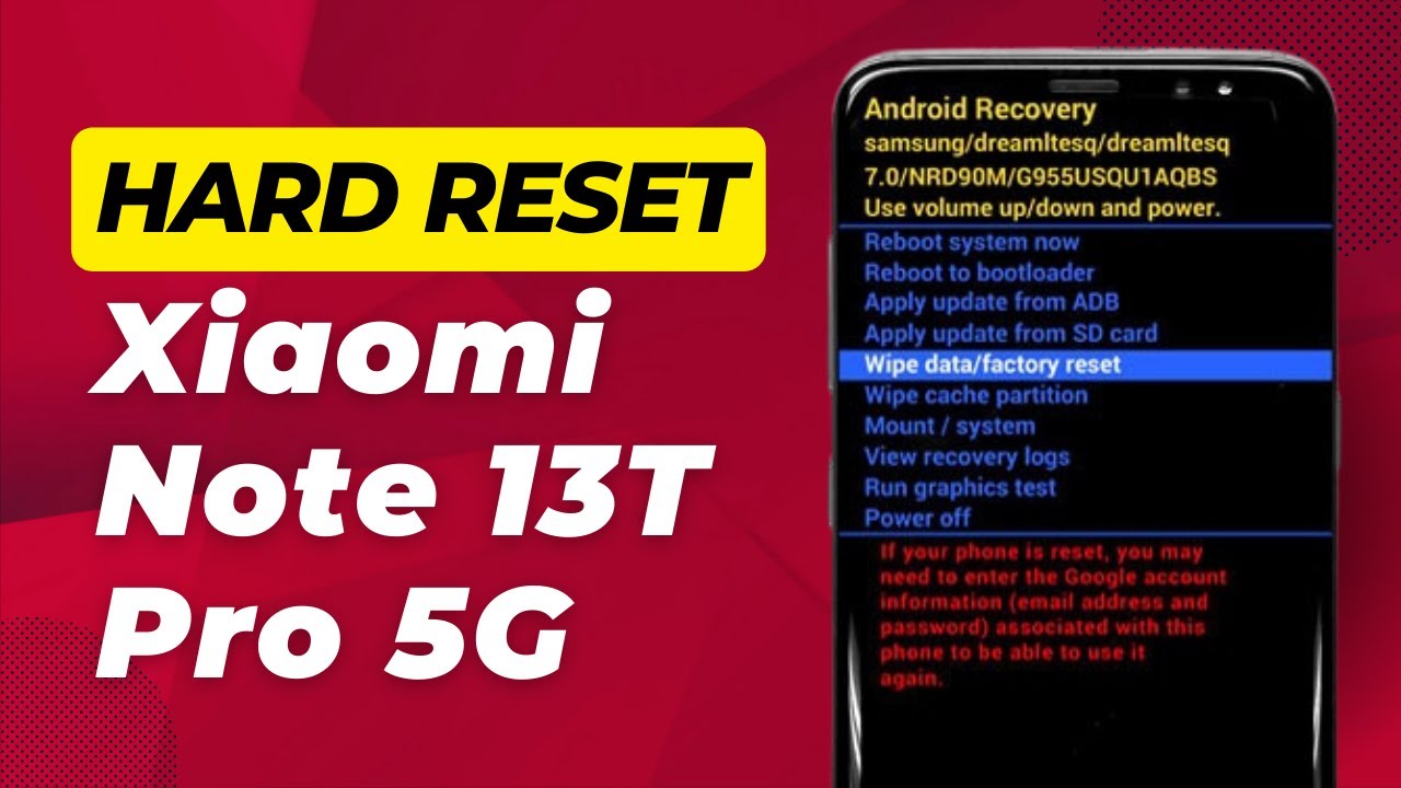 How To Hard Reset Xiaomi Note 13T Pro 5G (Quick & Easy) How To Hard Reset Xiaomi Note 13T Pro 5G (Quick & Easy)