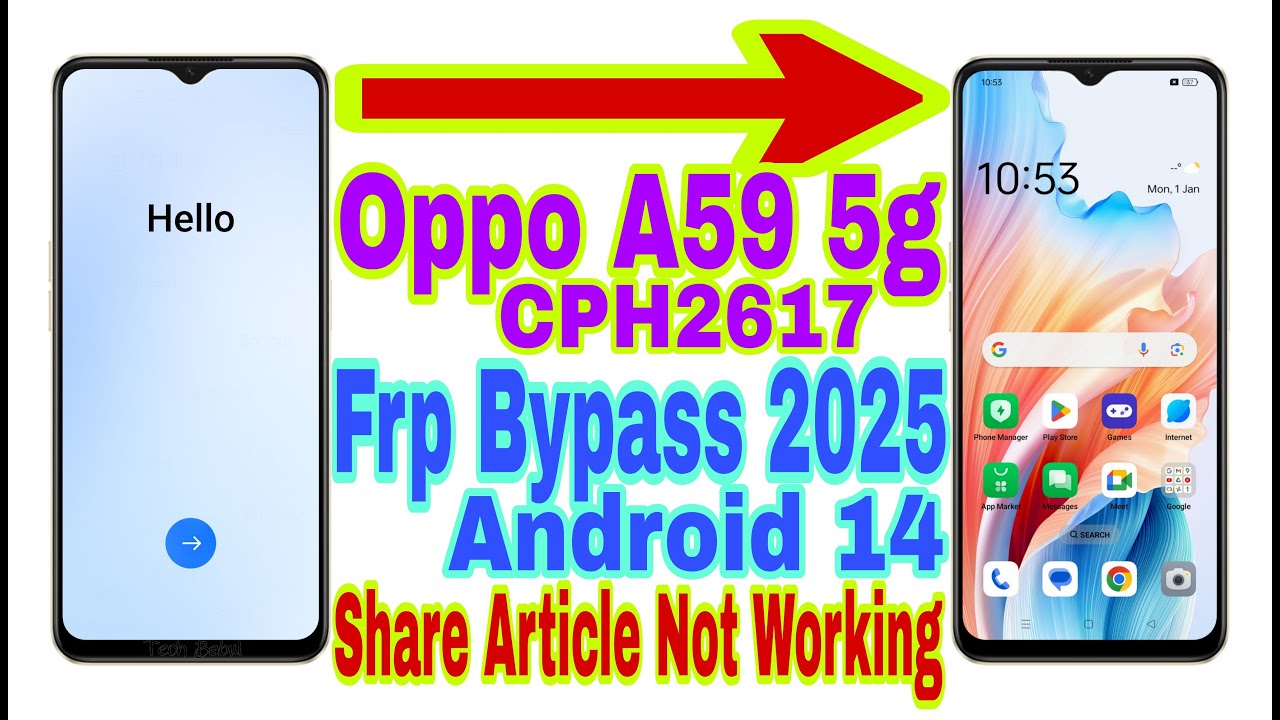 Curious about how to bypass FRP on Oppo A59 5G (CPH2617) running Android 14? Find out here and share with others! Curious about how to bypass FRP on Oppo A59 5G (CPH2617) running Android 14? Find out here and share with others!