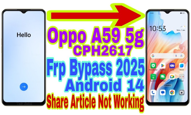Curious about how to bypass FRP on Oppo A59 5G (CPH2617) running Android 14? Find out here and share with others! Curious about how to bypass FRP on Oppo A59 5G (CPH2617) running Android 14? Find out here and share with others!