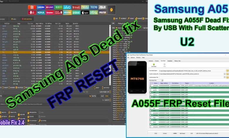 Samsung A055F Dead Fix By USB With Full U2 Scatter File Samsung A055F Dead Fix By USB With Full U2 Scatter File