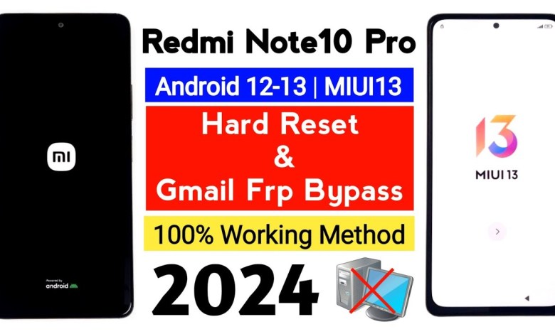 Redmi Note10 Pro MIUI13 Frp Unlock Android 13 | 2024 Redmi Note10 Pro MIUI13 Frp Unlock Android 13 | 2024