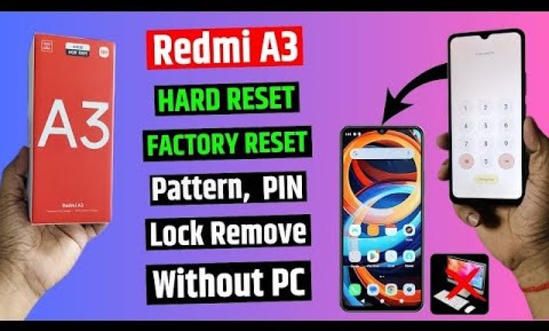 Redmi A3 Pattern Unlock Without PC | Hard Reset | Redmi A3 Pattern Unlock Without PC | Hard Reset |