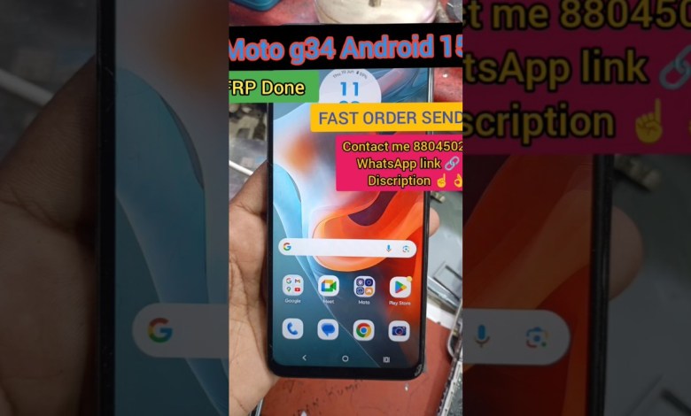 Unlocking Secrets: Moto G34 5G Android 15 FRP Bypass with New Security 2025! Unlocking Secrets: Moto G34 5G Android 15 FRP Bypass with New Security 2025!