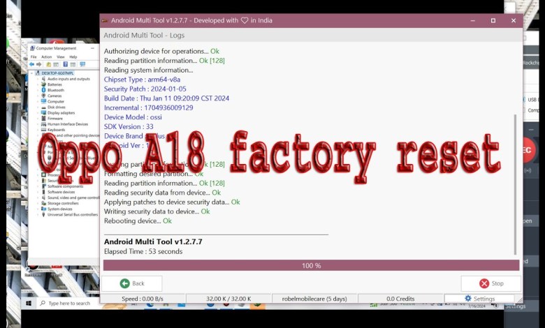 oppo a18 factory reset & frp remove oppo a18 factory reset & frp remove