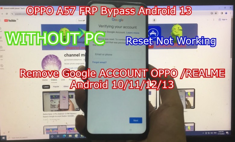 OPPO A57 Android 13 FRP Bypass | Bypass Google Account OPPO A57 Android 13 FRP Bypass | Bypass Google Account