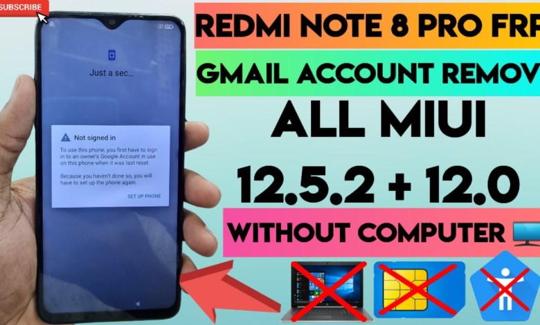 Redmi Note 8 pro FRP Bypass MIUI 12.5 / Redmi Note 8 Redmi Note 8 pro FRP Bypass MIUI 12.5 / Redmi Note 8