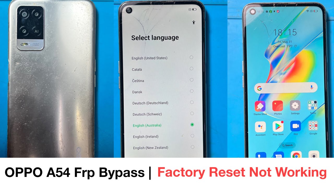 OPPO A54 Frp Bypass | Factory Reset Not Working | OPPO A54 Frp Bypass | Factory Reset Not Working |