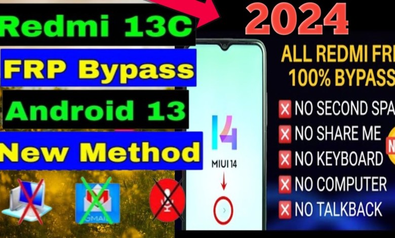 Redmi 13C FRP Bypass Android 13/ Without PC | Xiaomi Redmi 13C FRP Bypass Android 13/ Without PC | Xiaomi