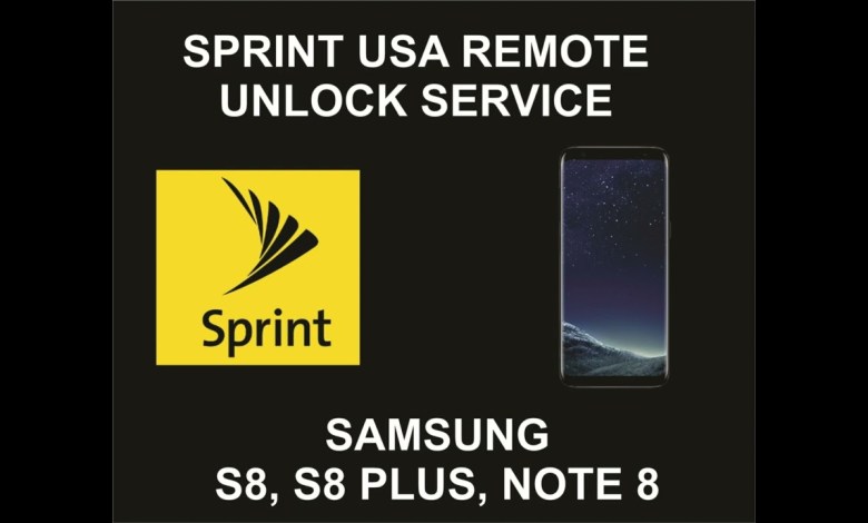 Sprint USA Remote Unlock Service, Samsung S8, S8 Plus, Sprint USA Remote Unlock Service, Samsung S8, S8 Plus,