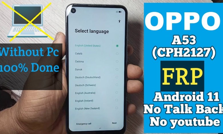 OPPO A53 (CPH2127) FRP Bypass Android 11/12 Without Pc OPPO A53 (CPH2127) FRP Bypass Android 11/12 Without Pc