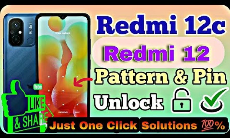 REDMI 12 & 12C & ALL VIVO OPPO REDMI PATTERN LOCK & REDMI 12 & 12C & ALL VIVO OPPO REDMI PATTERN LOCK &
