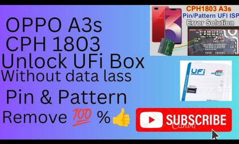 oppo A3S(cph1803) unlock UFi Box Without Date Loss Pin, oppo A3S(cph1803) unlock UFi Box Without Date Loss Pin,