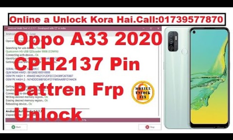 Oppo A33 2020 CPH2137 Pin Pattren Frp Unlock By Android Oppo A33 2020 CPH2137 Pin Pattren Frp Unlock By Android