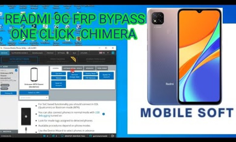 Xiaomi READMI 9C FRP BYPASS ONE CLICK CHIMERA Xiaomi READMI 9C FRP BYPASS ONE CLICK CHIMERA