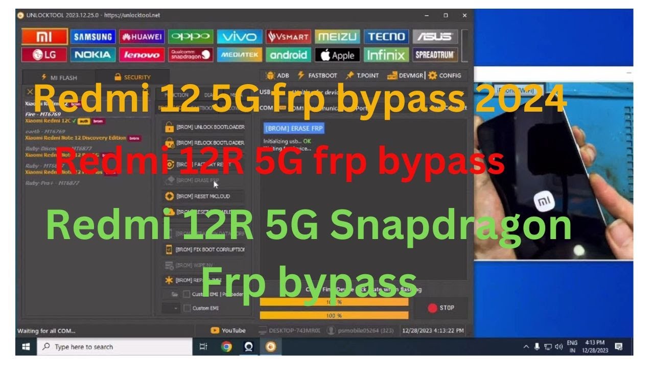 Redmi 12 5G FRP bypass /snapdragon 4 processor /Redmi Redmi 12 5G FRP bypass /snapdragon 4 processor /Redmi