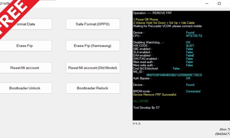 ST MTK Tool 1.0 2024 Erase FRP Samsung Reset Mi account ST MTK Tool 1.0 2024 Erase FRP Samsung Reset Mi account