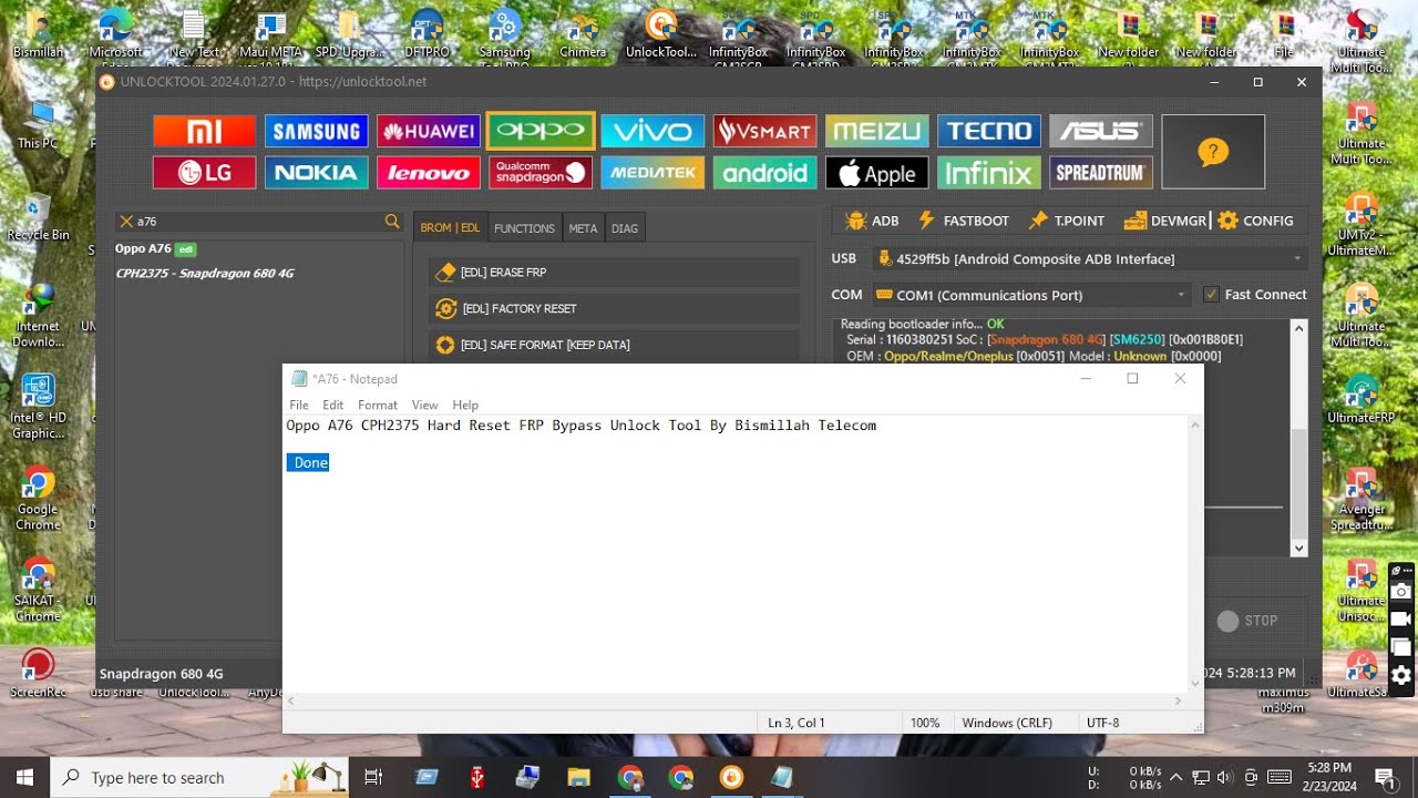 Oppo A76 (CPH2375) Hard Reset FRP Bypass Unlock Tool By Oppo A76 (CPH2375) Hard Reset FRP Bypass Unlock Tool By