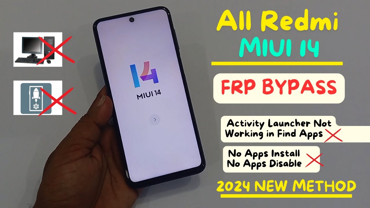 All Redmi MIUI 14 FRP Bypass/Unlock Activity Launcher All Redmi MIUI 14 FRP Bypass/Unlock Activity Launcher