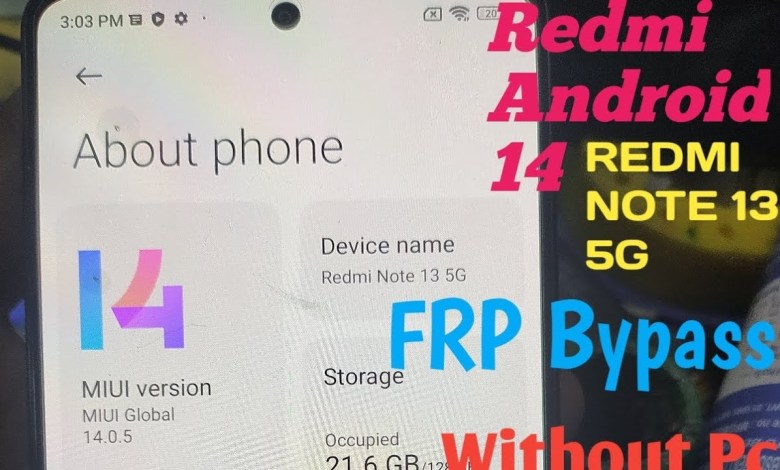 Redmi Note 13 5g FRP Bypass Without pc Android 14 all Redmi Note 13 5g FRP Bypass Without pc Android 14 all