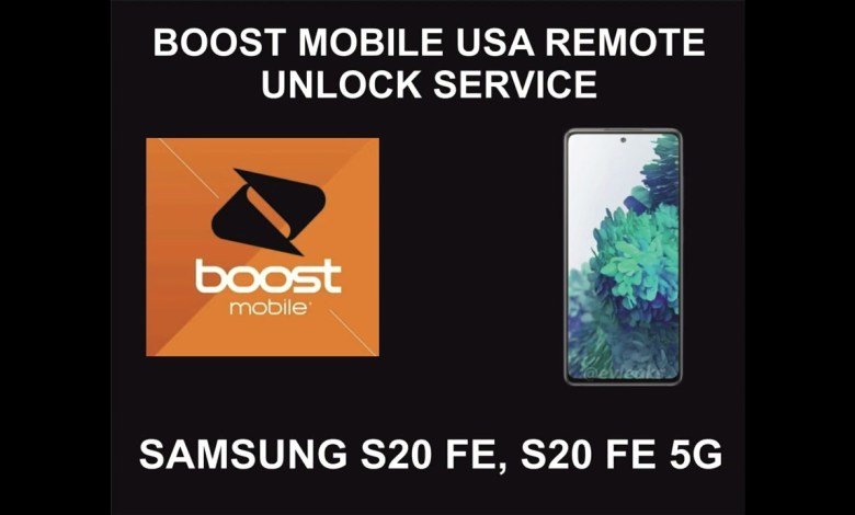 Boost USA Remote Unlock Service, Samsung S20 FE, 5G Boost USA Remote Unlock Service, Samsung S20 FE, 5G