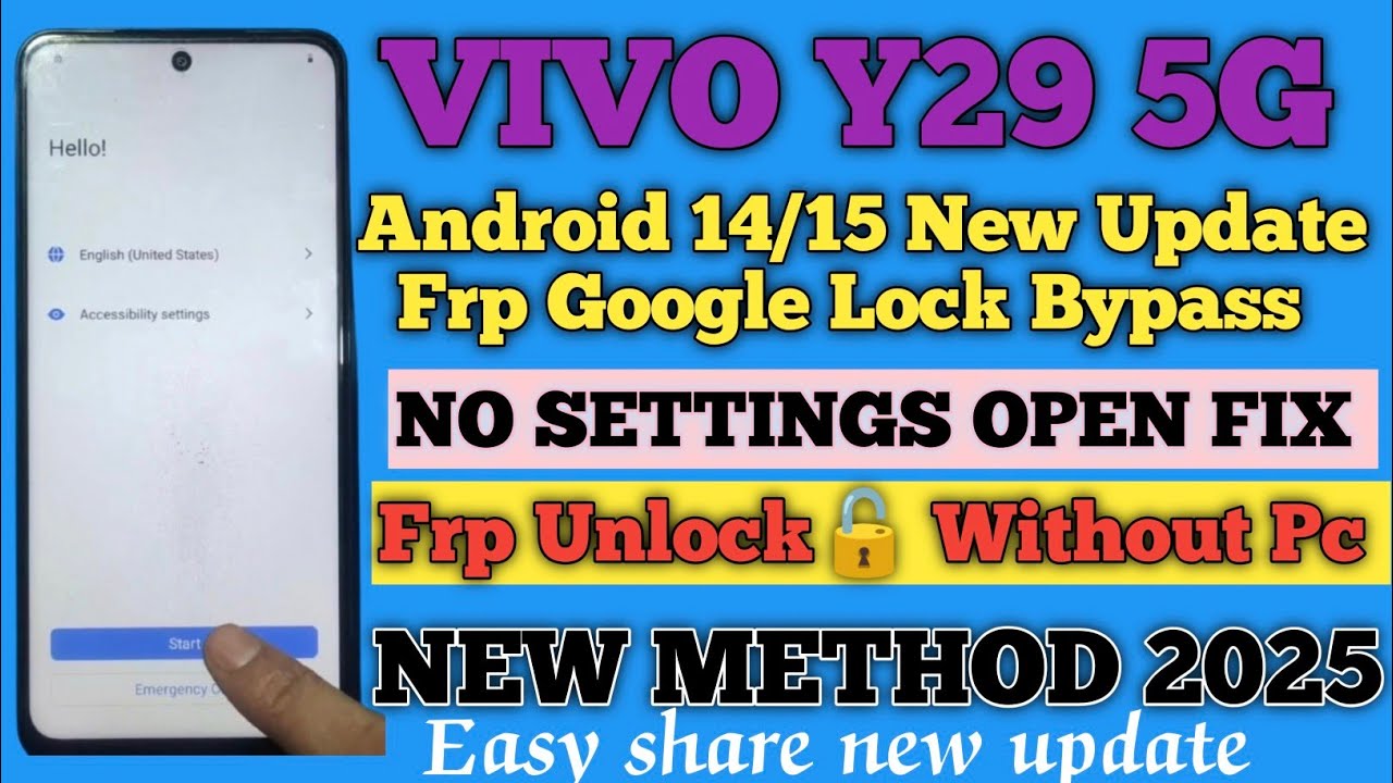 Unlocking Secrets: Vivo Y29 5G FRP Bypass for 2025 | Discover the Latest Android 14/15 Update! Unlocking Secrets: Vivo Y29 5G FRP Bypass for 2025 | Discover the Latest Android 14/15 Update!