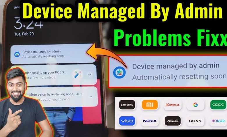 Device managed by admin Automatically resetting soon Device managed by admin Automatically resetting soon