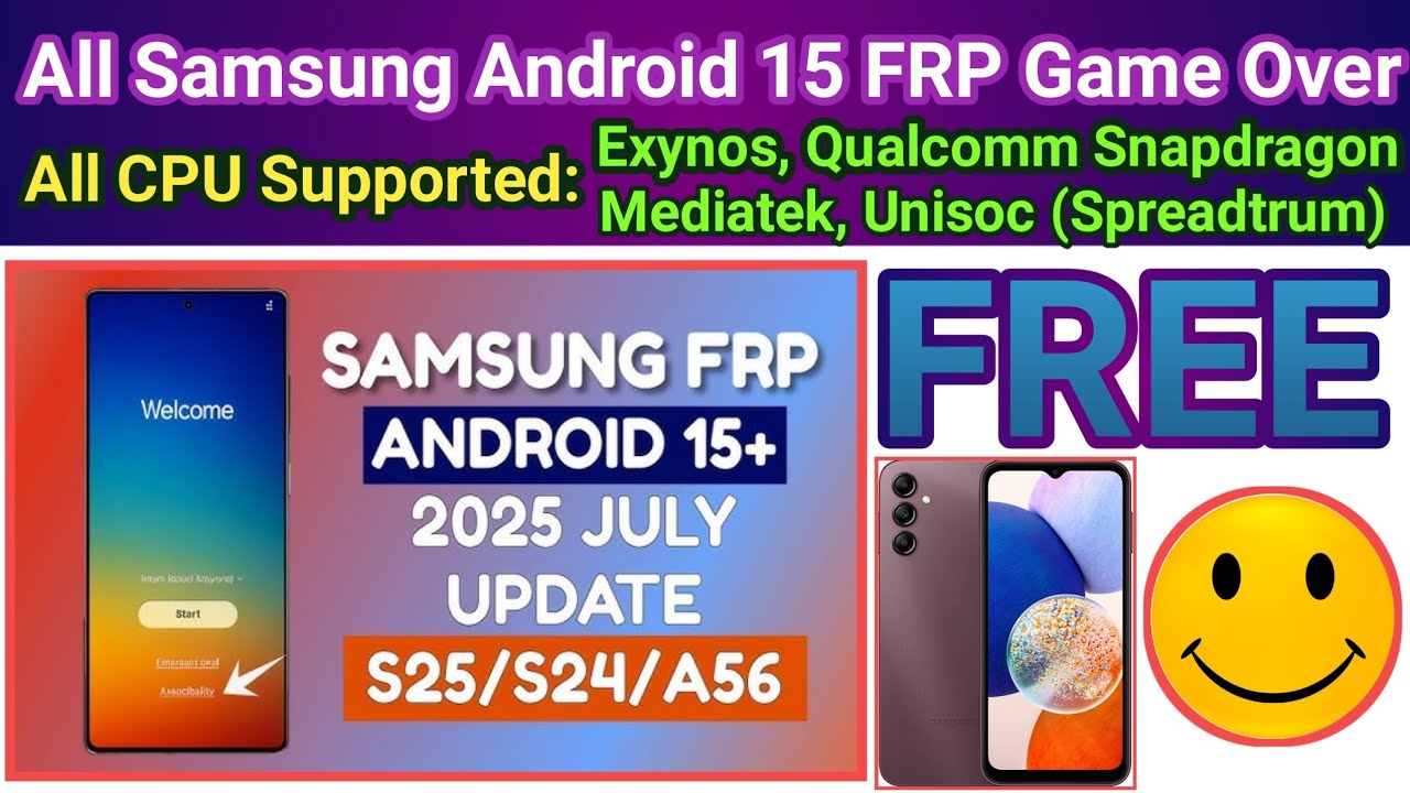 Unlocking Secrets: How All Samsung Devices with Android 15 Overcome FRP Challenges on Any CPU! Unlocking Secrets: How All Samsung Devices with Android 15 Overcome FRP Challenges on Any CPU!