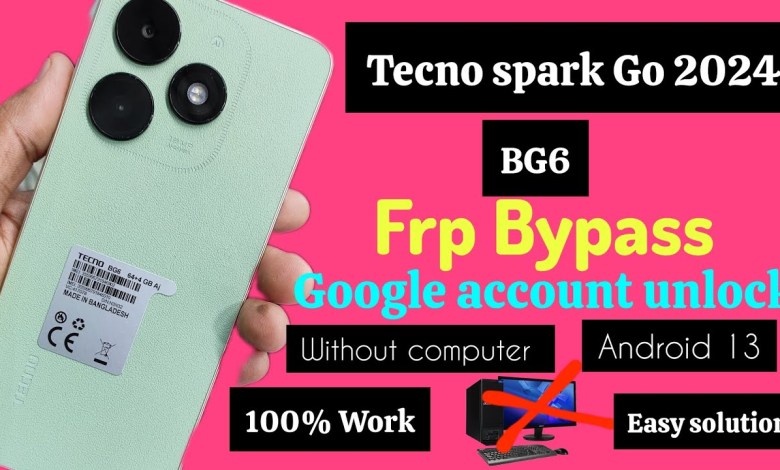 Tecno spark Go 2024 (BG6) Frp Bypass, Google account Tecno spark Go 2024 (BG6) Frp Bypass, Google account
