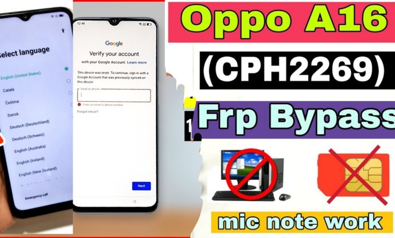 OPPO A16 (CPH2269) FRP Bypass | OPPO A16 Google Bypass OPPO A16 (CPH2269) FRP Bypass | OPPO A16 Google Bypass