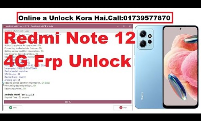 Redmi Note 12 4G Frp Unlock By Android Multi Tool Redmi Note 12 4G Frp Unlock By Android Multi Tool
