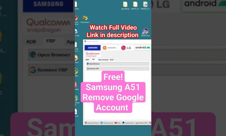 Samsung A51 (SM-A515F), Remove Google Account, Bypass Samsung A51 (SM-A515F), Remove Google Account, Bypass