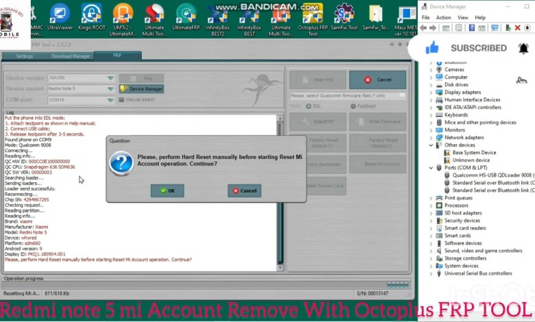 Redmi note 5 mi Account Remove With Octoplus FRP TOOL Redmi note 5 mi Account Remove With Octoplus FRP TOOL