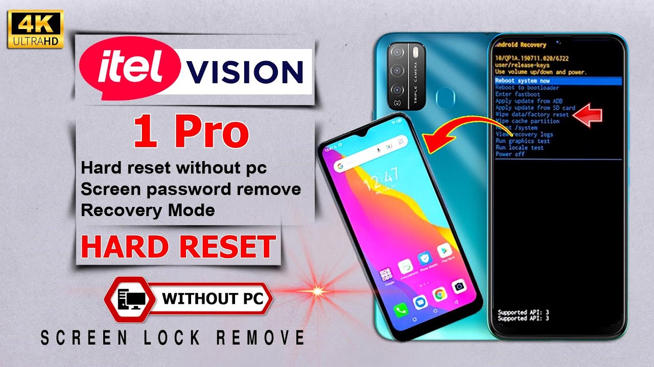 Itel Vision 1 Pro Hard Reset and Pattern Lock Remove Itel Vision 1 Pro Hard Reset and Pattern Lock Remove