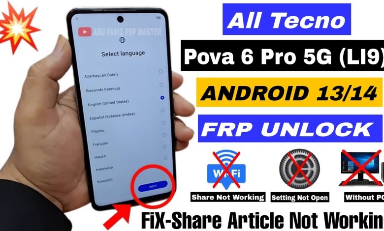 Unlock Tecno Pova 6 Pro FRP and Discover Tecno Pova Li9 FRP Methods Unlock Tecno Pova 6 Pro FRP and Discover Tecno Pova Li9 FRP Methods