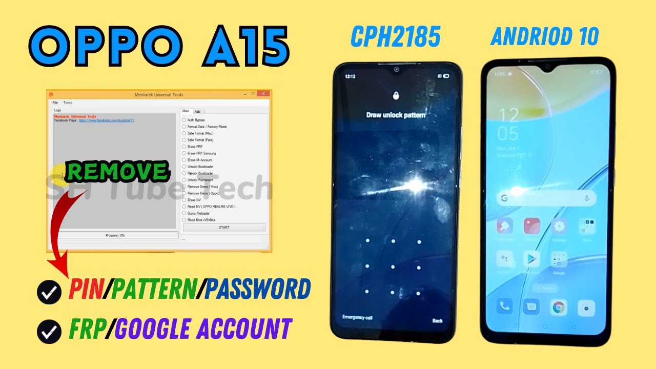 Oppo A15 (CPH2185) Pattern Unlock | Oppo A15 Frp / Oppo A15 (CPH2185) Pattern Unlock | Oppo A15 Frp /