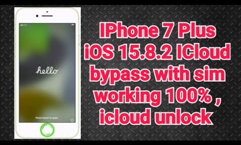 IPhone 7 Plus iOS 15.8.2 ICloud bypass with sim working IPhone 7 Plus iOS 15.8.2 ICloud bypass with sim working