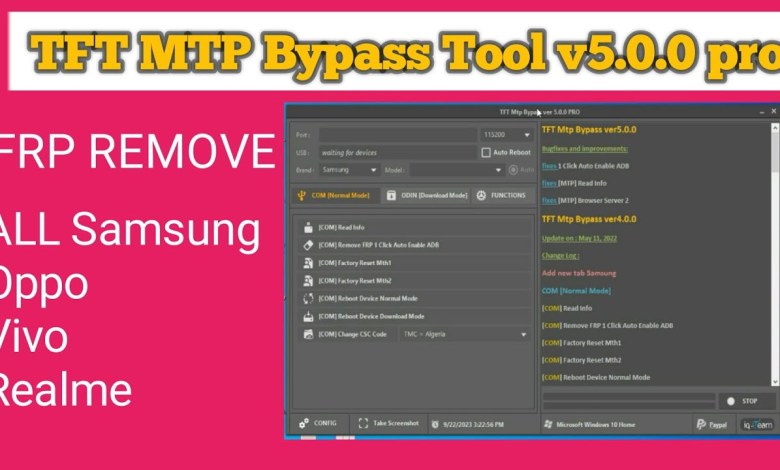 TFT MTP Bypass Tool v5.0.0 pro | All Samsung FRP Remove TFT MTP Bypass Tool v5.0.0 pro | All Samsung FRP Remove