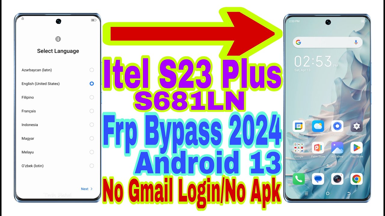 Itel S23+ (S681LN) Android 13 Frp Bypass | New Trick Itel S23+ (S681LN) Android 13 Frp Bypass | New Trick