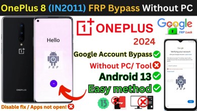 OnePlus 8 (IN2011) FRP Bypass Without PC Android 13 All OnePlus 8 (IN2011) FRP Bypass Without PC Android 13 All