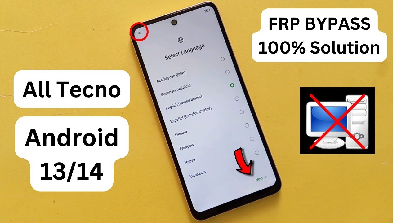 All Tecno Android 13/14 FRP Bypass/Unlock Without Pc All Tecno Android 13/14 FRP Bypass/Unlock Without Pc