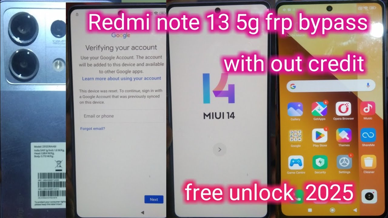 Curious About Redmi Note 13 5G FRP Bypass? Learn How to Bypass FRP on Redmi Devices Running Android Curious About Redmi Note 13 5G FRP Bypass? Learn How to Bypass FRP on Redmi Devices Running Android