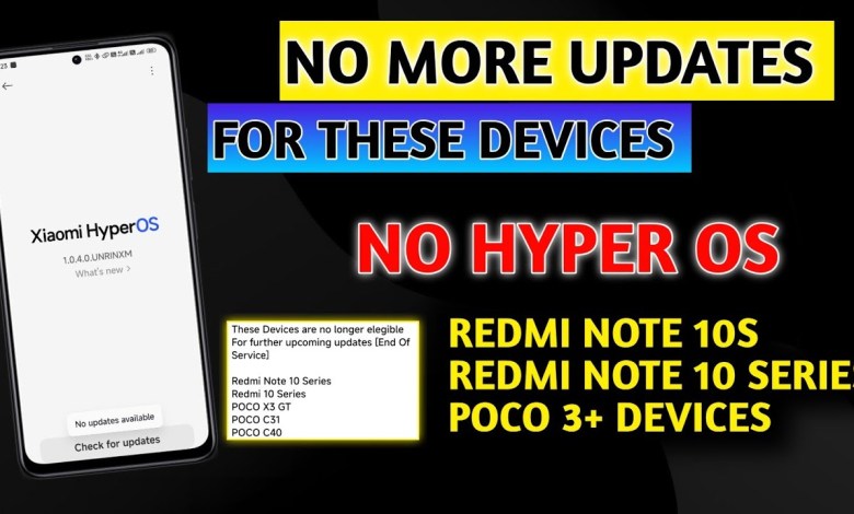 No more updates For these Devices EOL Redmi Note 10 No more updates For these Devices EOL Redmi Note 10