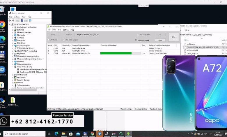 Oppo A72 (CPH2067) Flashing Reset PIN/FRP, Fix Stuck Oppo A72 (CPH2067) Flashing Reset PIN/FRP, Fix Stuck