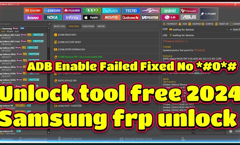 Samsung FRP Tool 2024 | All Samsung FRP Bypass Adb Samsung FRP Tool 2024 | All Samsung FRP Bypass Adb