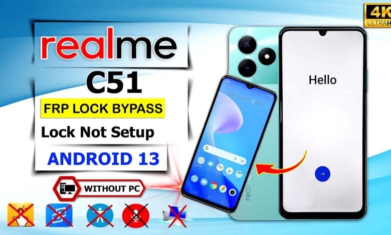 Realme C51 Frp Bypass Android 13 2024 Pattern Lock Realme C51 Frp Bypass Android 13 2024 Pattern Lock