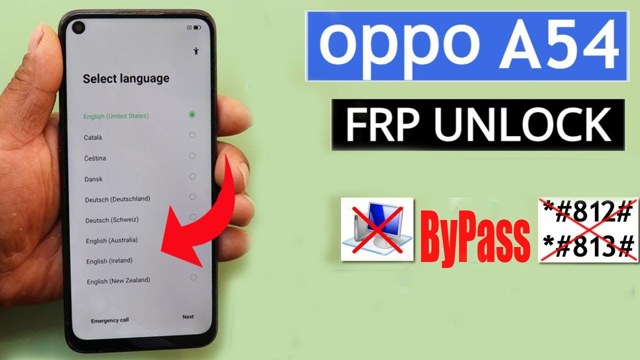 Oppo A54 (Cph2239) Frp Bypass/Unlock Reset Method Not Oppo A54 (Cph2239) Frp Bypass/Unlock Reset Method Not