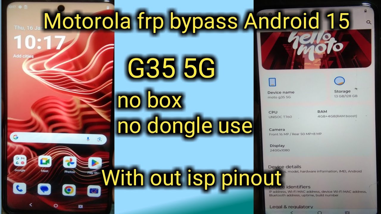 Unlocking Secrets: Bypass FRP on Motorola G35 5G Without ISP! Discover How! Unlocking Secrets: Bypass FRP on Motorola G35 5G Without ISP! Discover How!